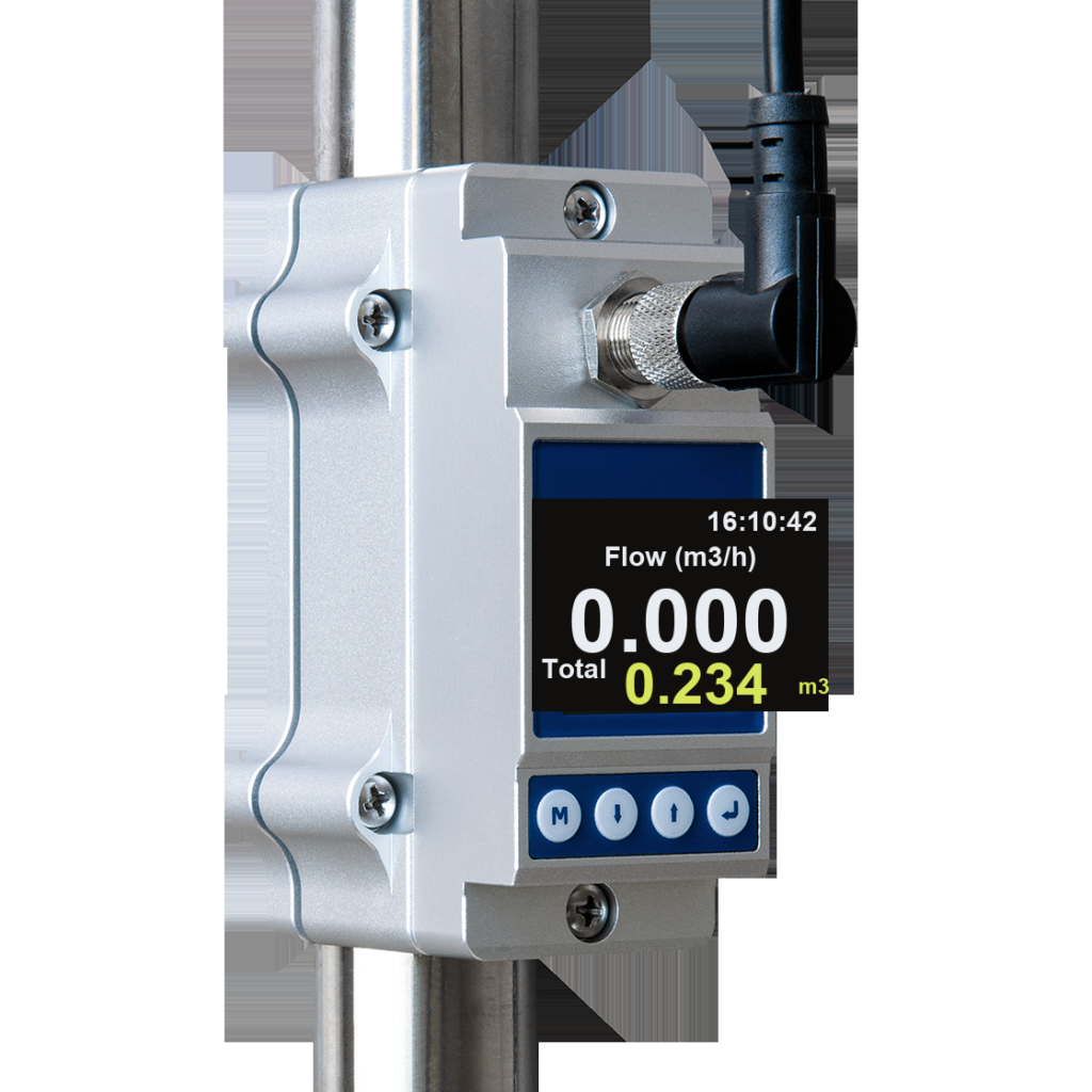 YF-C3M compact clamp-on ultrasonic flow meter with magnetic snap-on installation